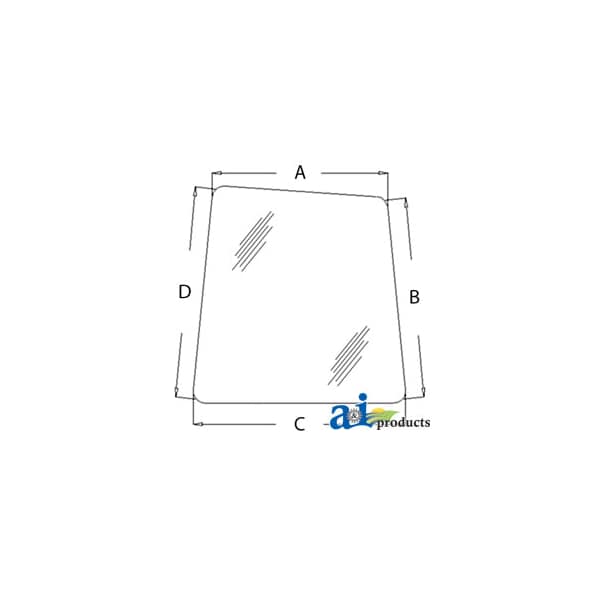 Glass, Front (RH) 55.5" x37" x2.5"